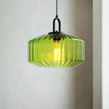 Riva Ribbed Glass Vintage Pendant Light