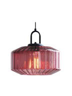 Riva Ribbed Glass Vintage Pendant Light