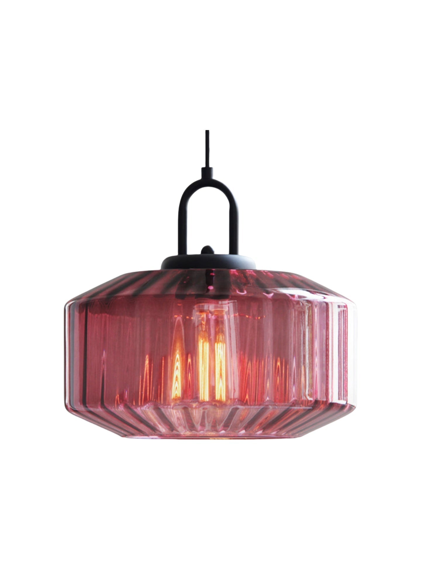 Riva Ribbed Glass Vintage Pendant Light