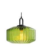 Riva Ribbed Glass Vintage Pendant Light