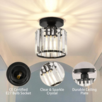 Lara Modern Crystal Flush Mount Ceiling Light