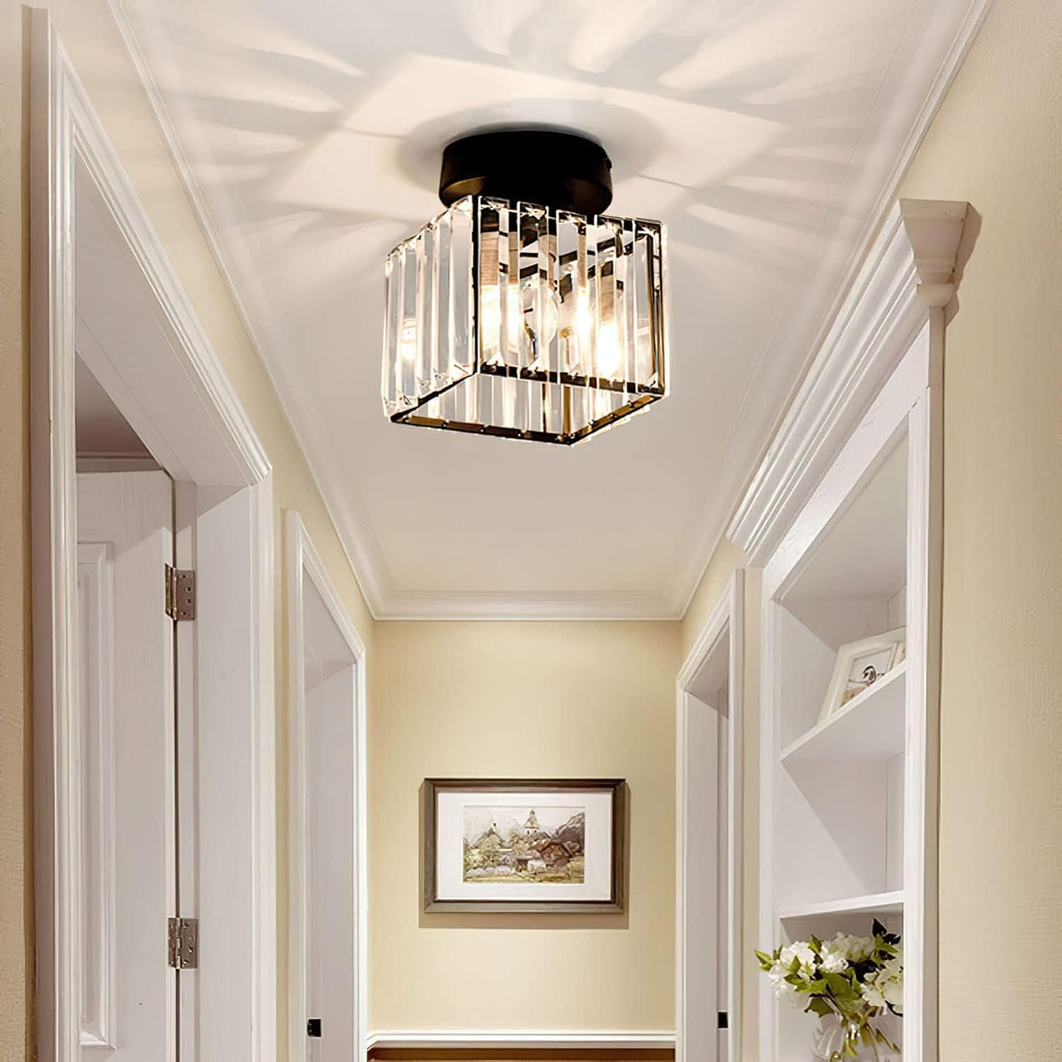 Lara Modern Crystal Flush Mount Ceiling Light