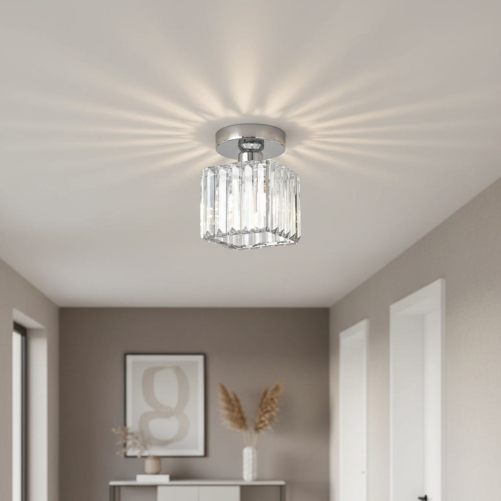 Lara Modern Crystal Flush Mount Ceiling Light