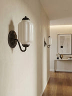 Ella Vintage Milk Glass Wall Sconce