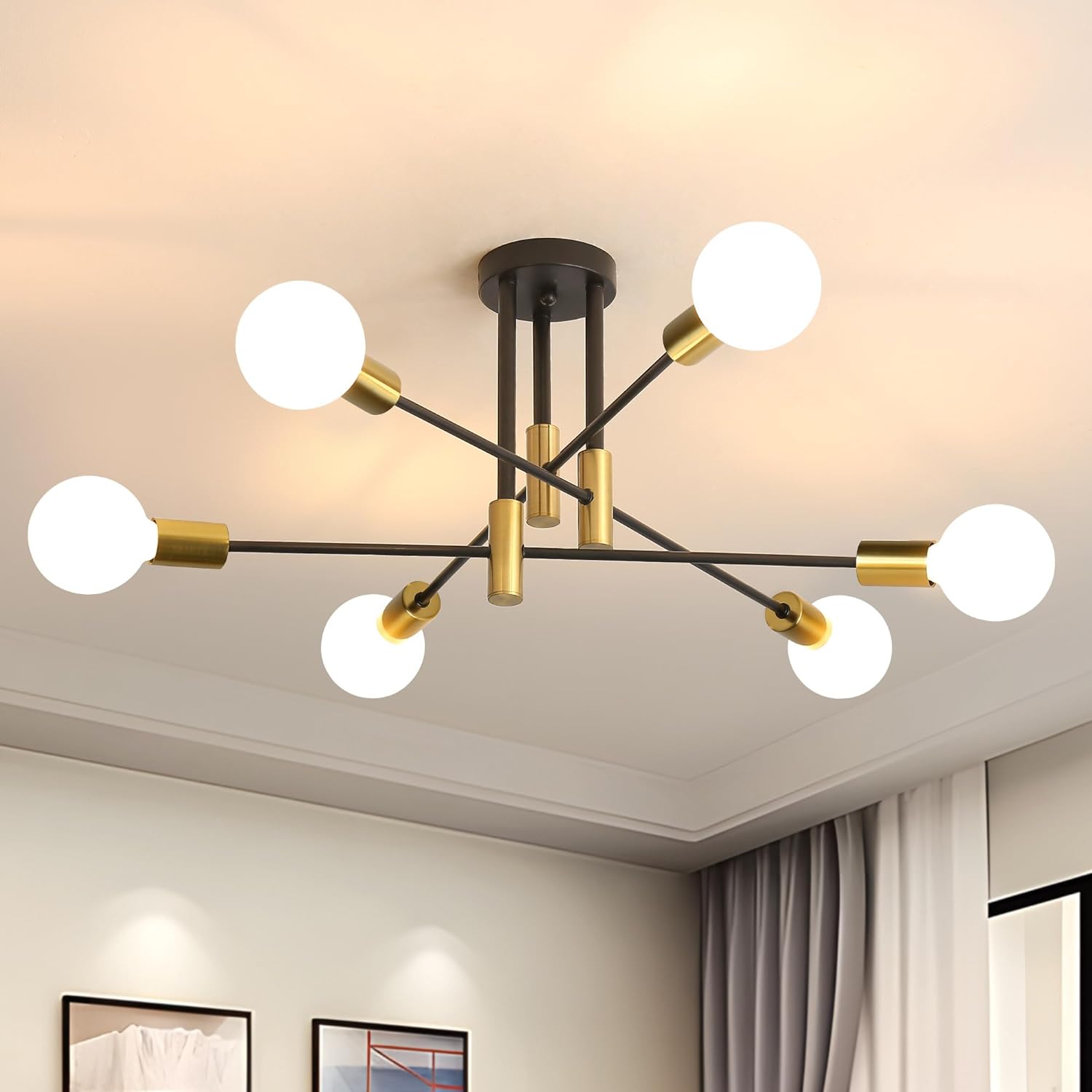 Tira Modern Nordic Black Multi-Light Ceiling Light