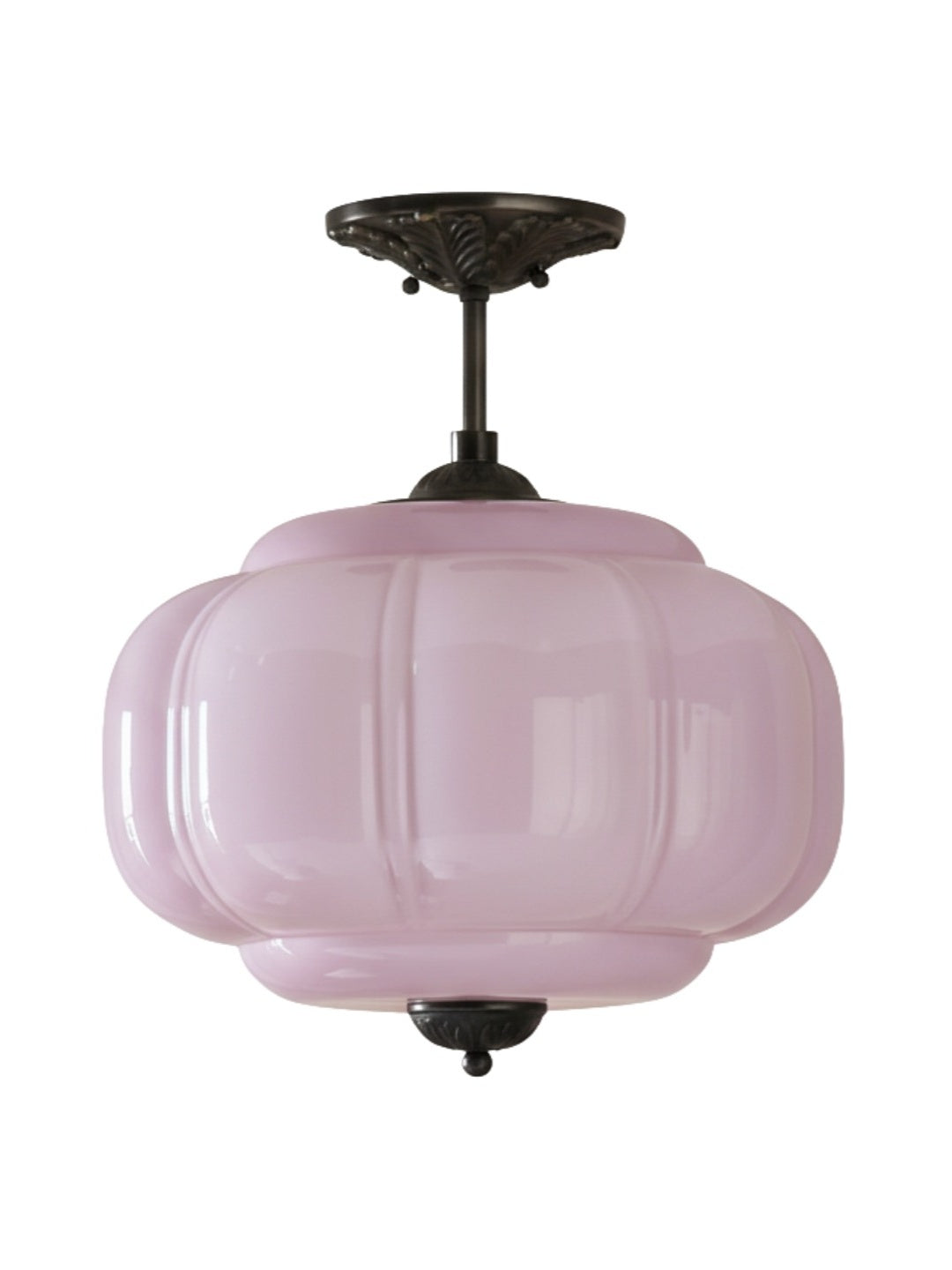 Ella Scallop Milk Glass Flush Mount Light