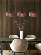 Riva Ribbed Glass Vintage Pendant Light