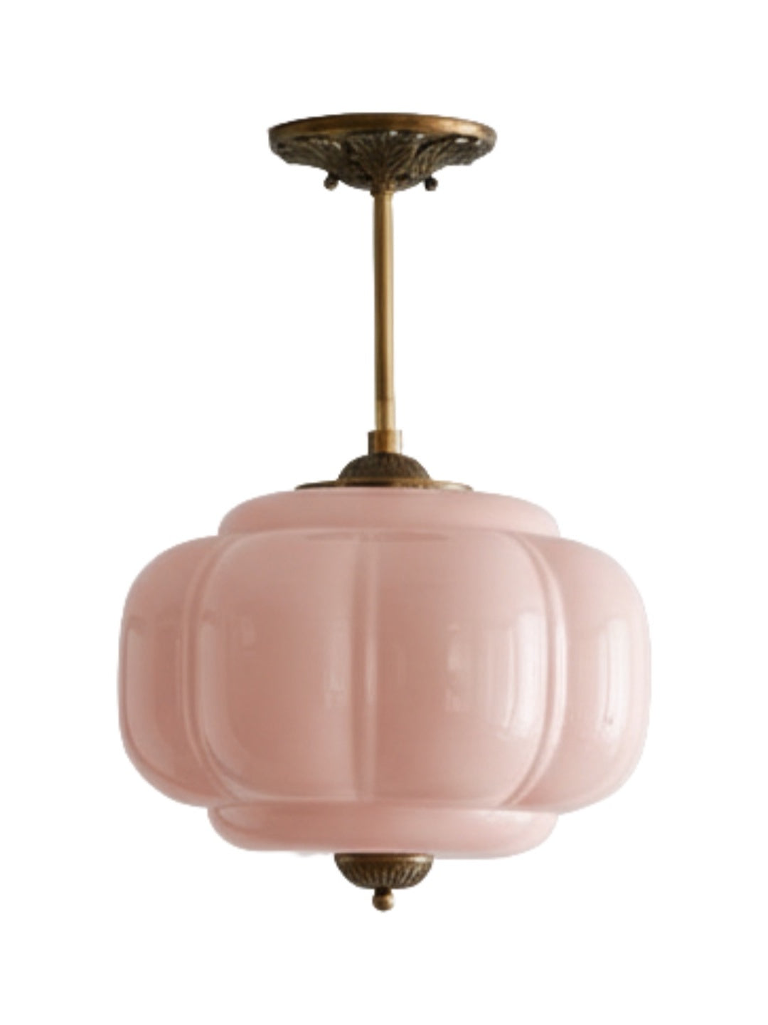 Ella Scallop Milk Glass Flush Mount Light