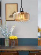 Riva Ribbed Glass Vintage Pendant Light