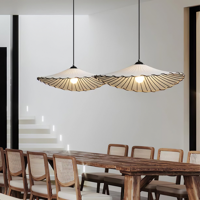 Maru Lotus Leaf Fabric Pendant Ceiling Lamp