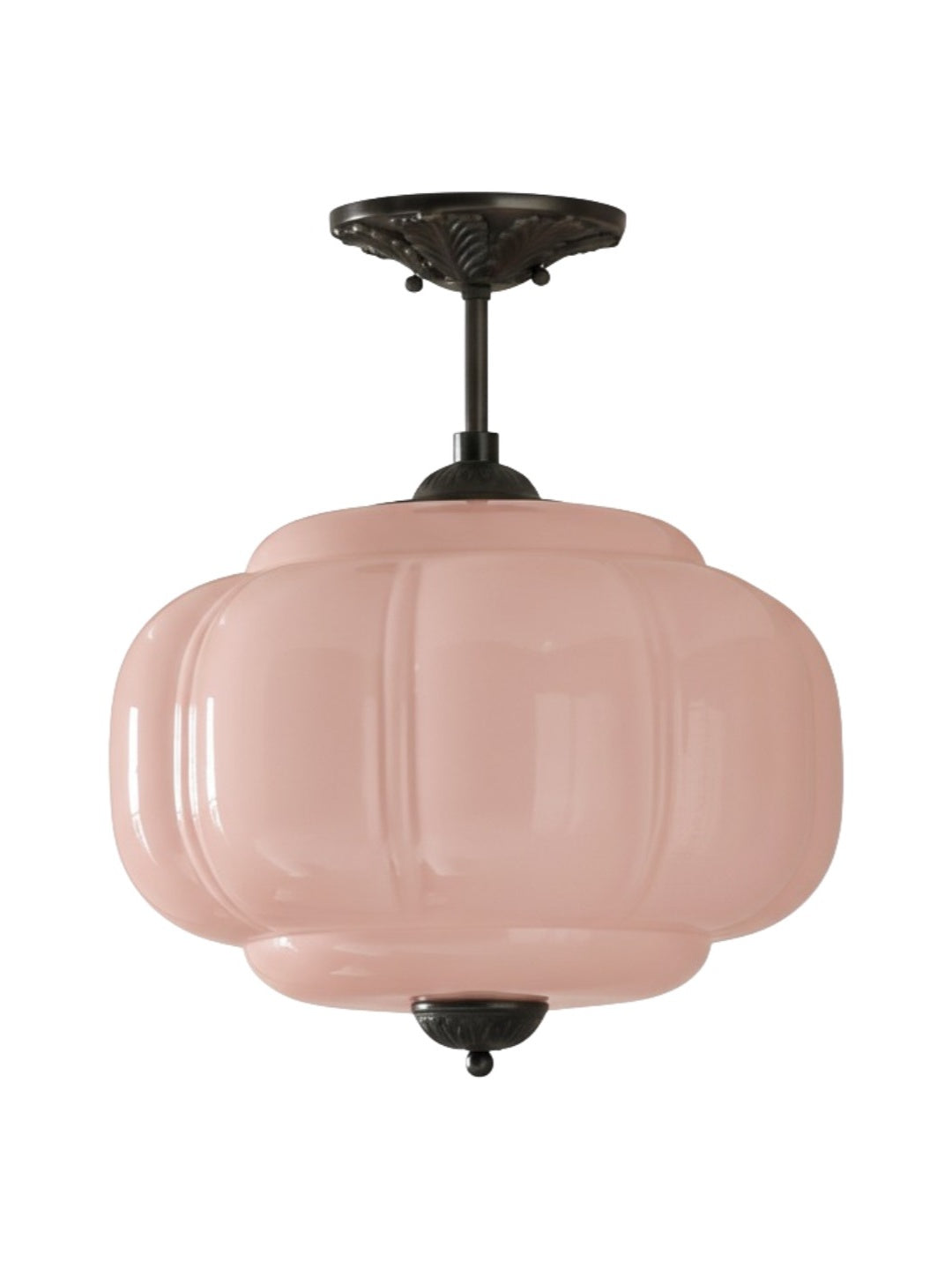 Ella Scallop Milk Glass Flush Mount Light