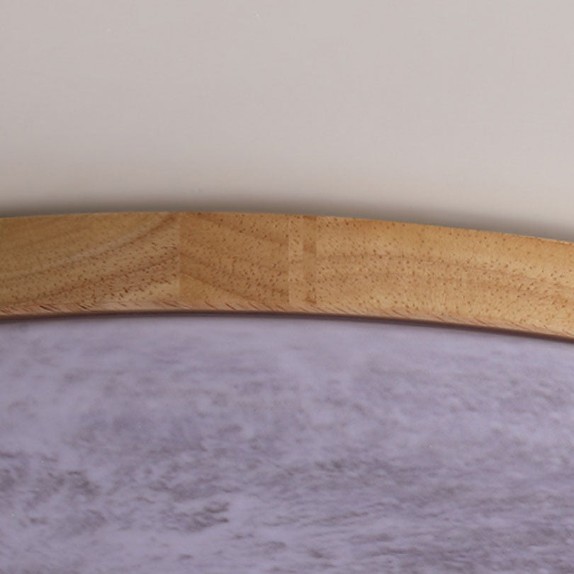 Sable Wood Flush Ceiling Light with Solid Trim