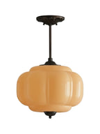 Ella Scallop Milk Glass Flush Mount Light
