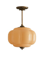 Ella Scallop Milk Glass Flush Mount Light