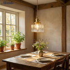 Onda Traditional Ripple Glass Pendant Light