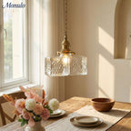 Onda Traditional Ripple Glass Pendant Light