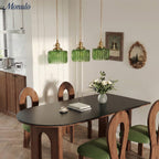 Kaze Japanese Brass Ribbed Cylinder Pendant Light