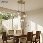 Kaze Japanese Brass Ribbed Cylinder Pendant Light