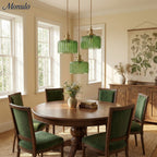 Kaze Japanese Brass Ribbed Cylinder Pendant Light