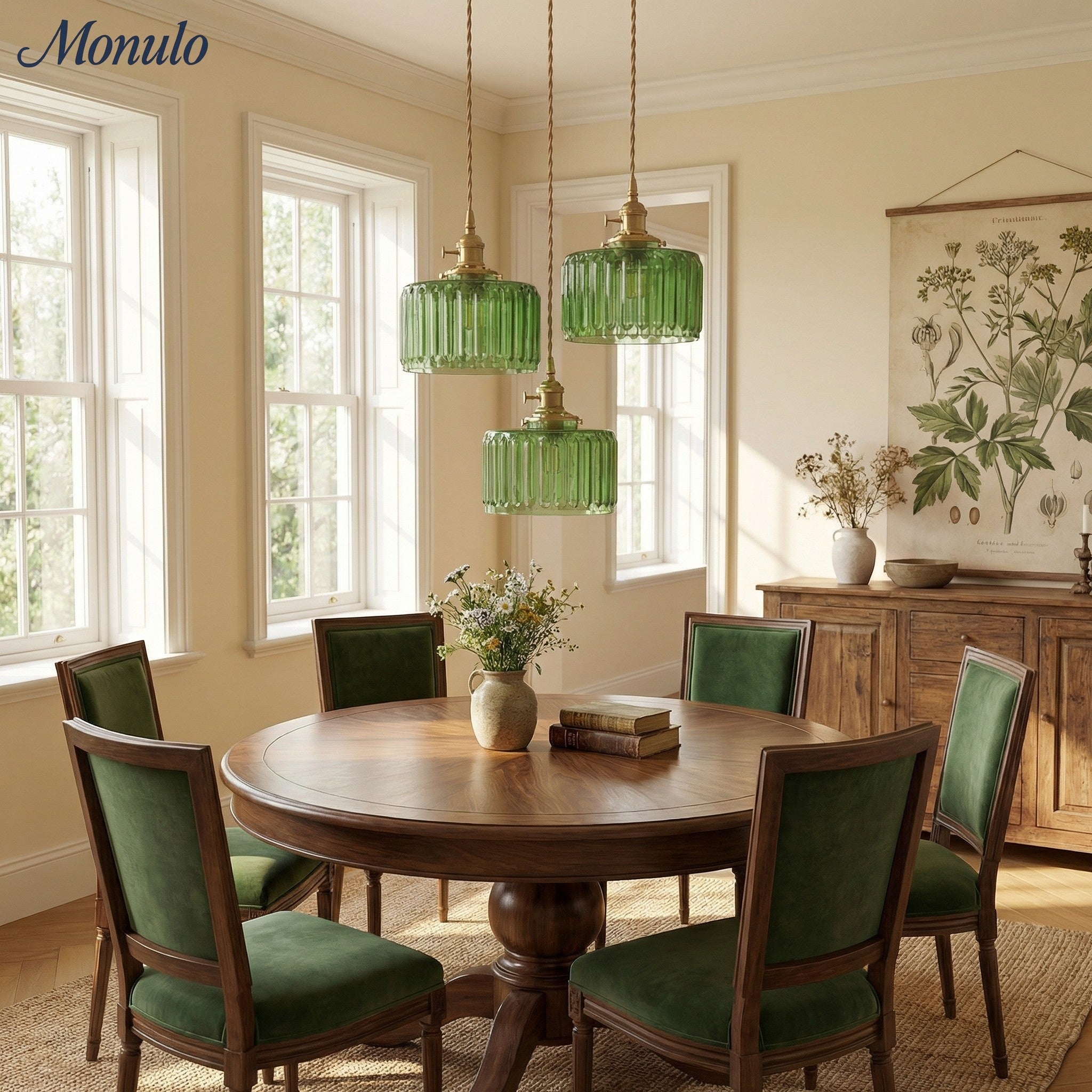 Kaze Japanese Brass Ribbed Cylinder Pendant Light