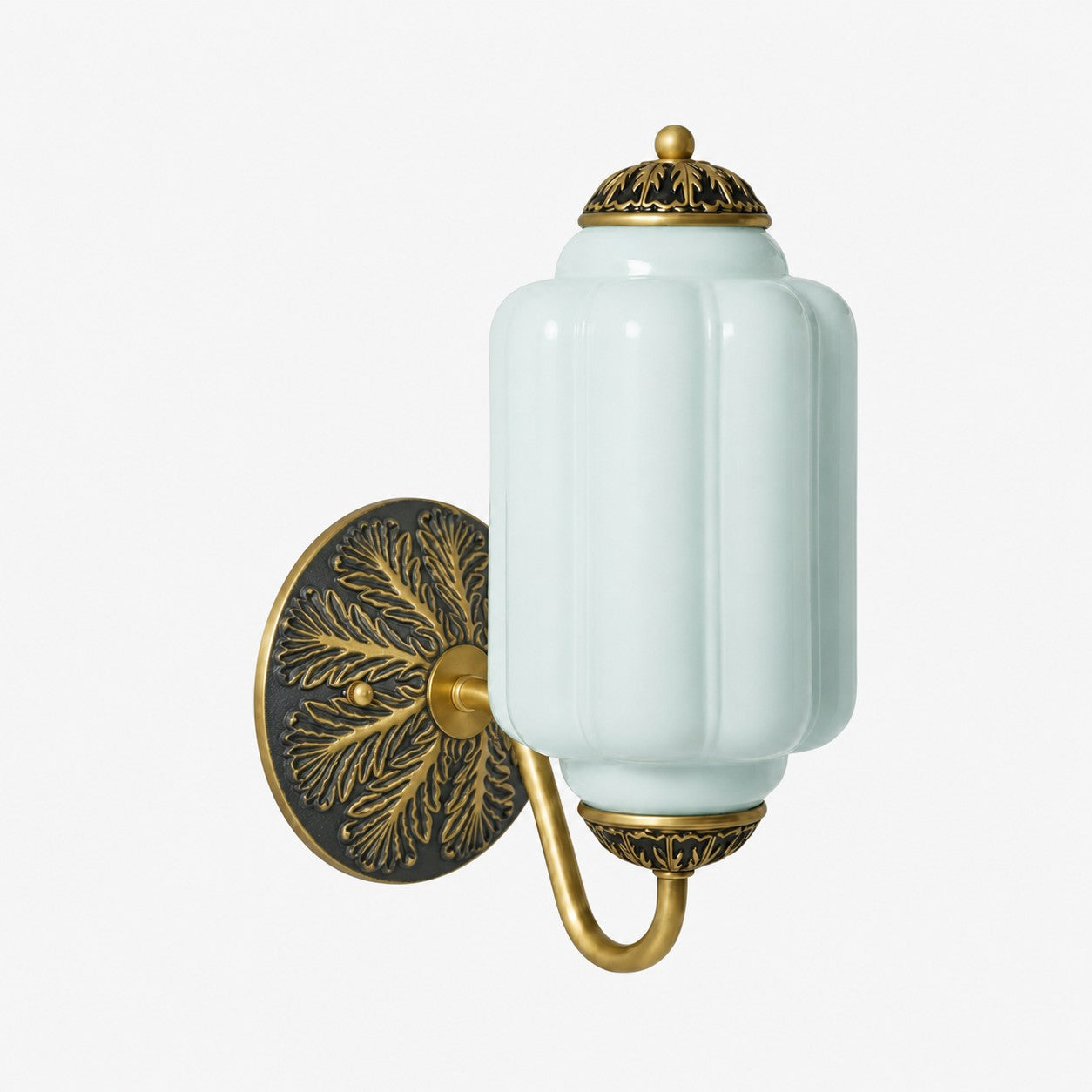 Ella Vintage Milk Glass Wall Sconce