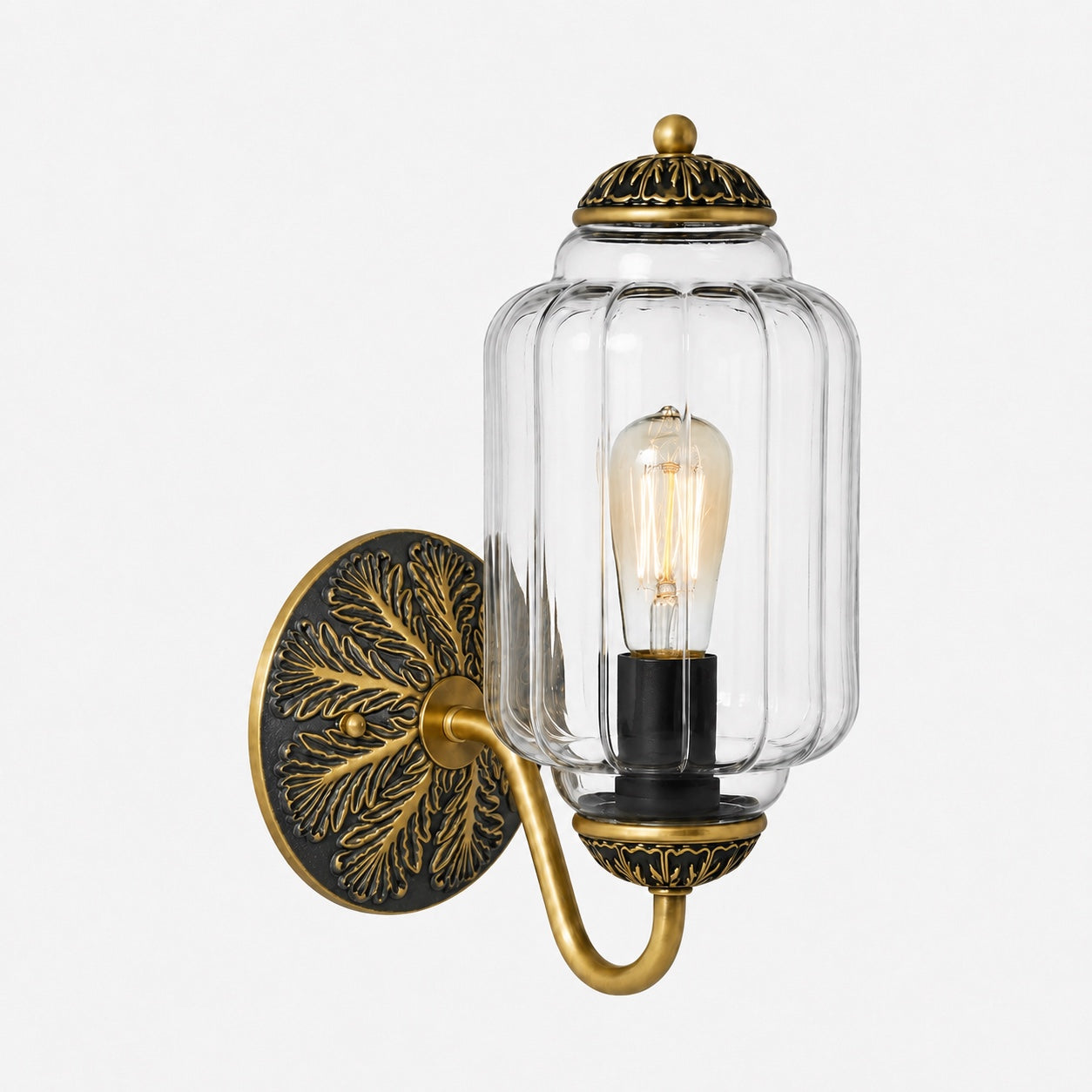 Ella Vintage Milk Glass Wall Sconce