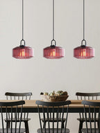 Riva Ribbed Glass Vintage Pendant Light