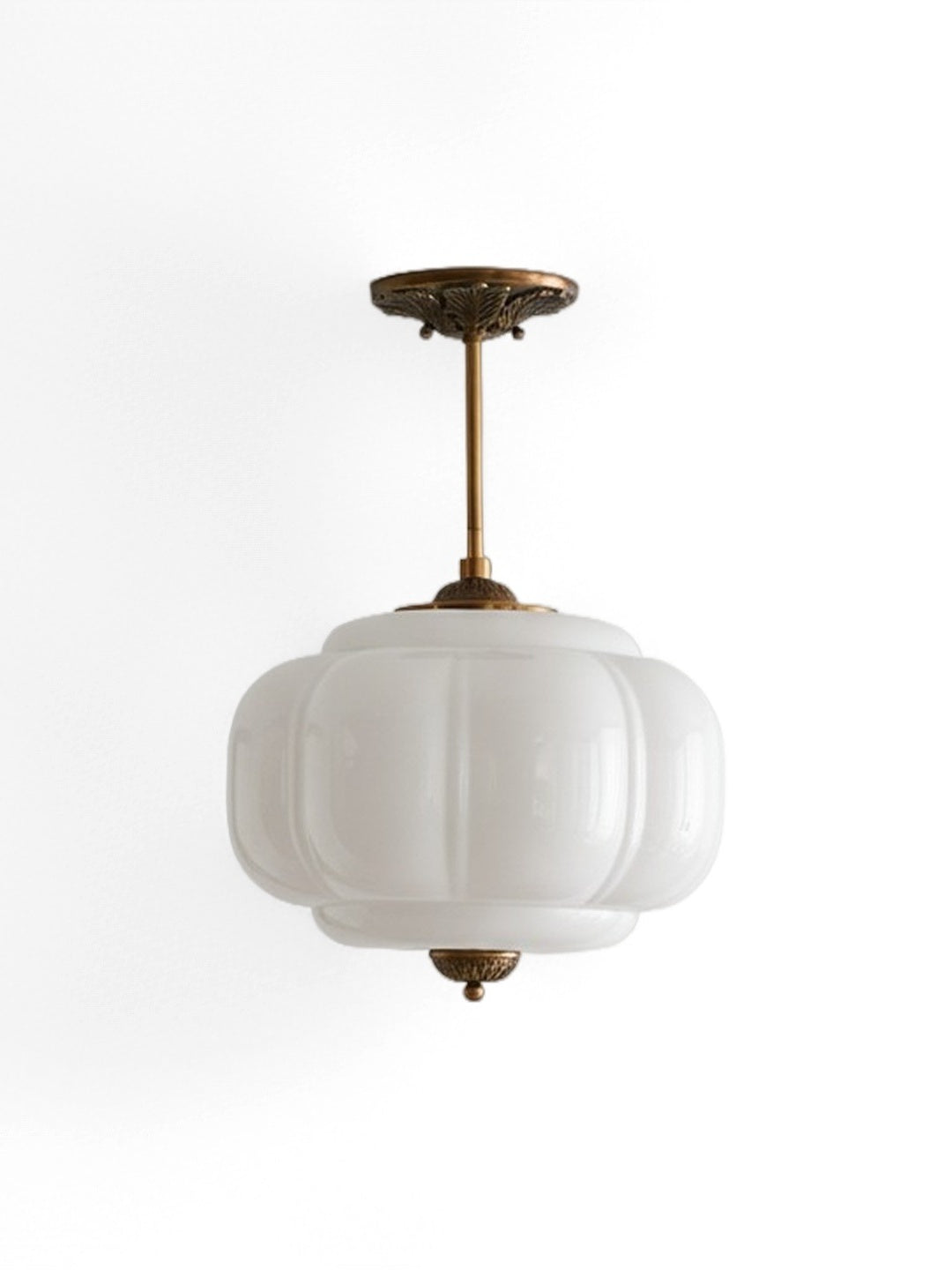 Ella Scallop Milk Glass Flush Mount Light