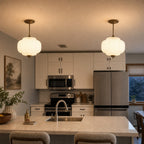 Ella Scallop Milk Glass Flush Mount Light