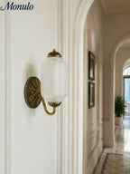 Ella Vintage Milk Glass Wall Sconce