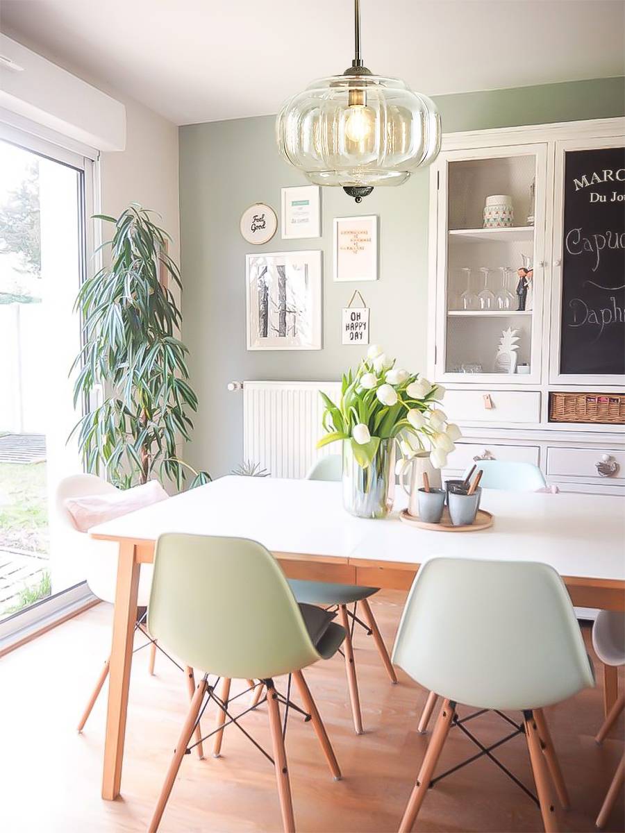 Ella Scallop Milk Glass Flush Mount Light