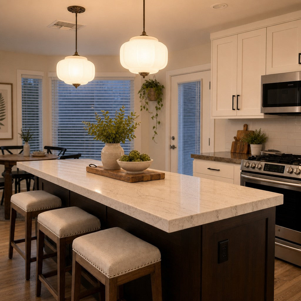Ella Scallop Milk Glass Flush Mount Light