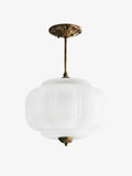 Ella Scallop Milk Glass Flush Mount Light