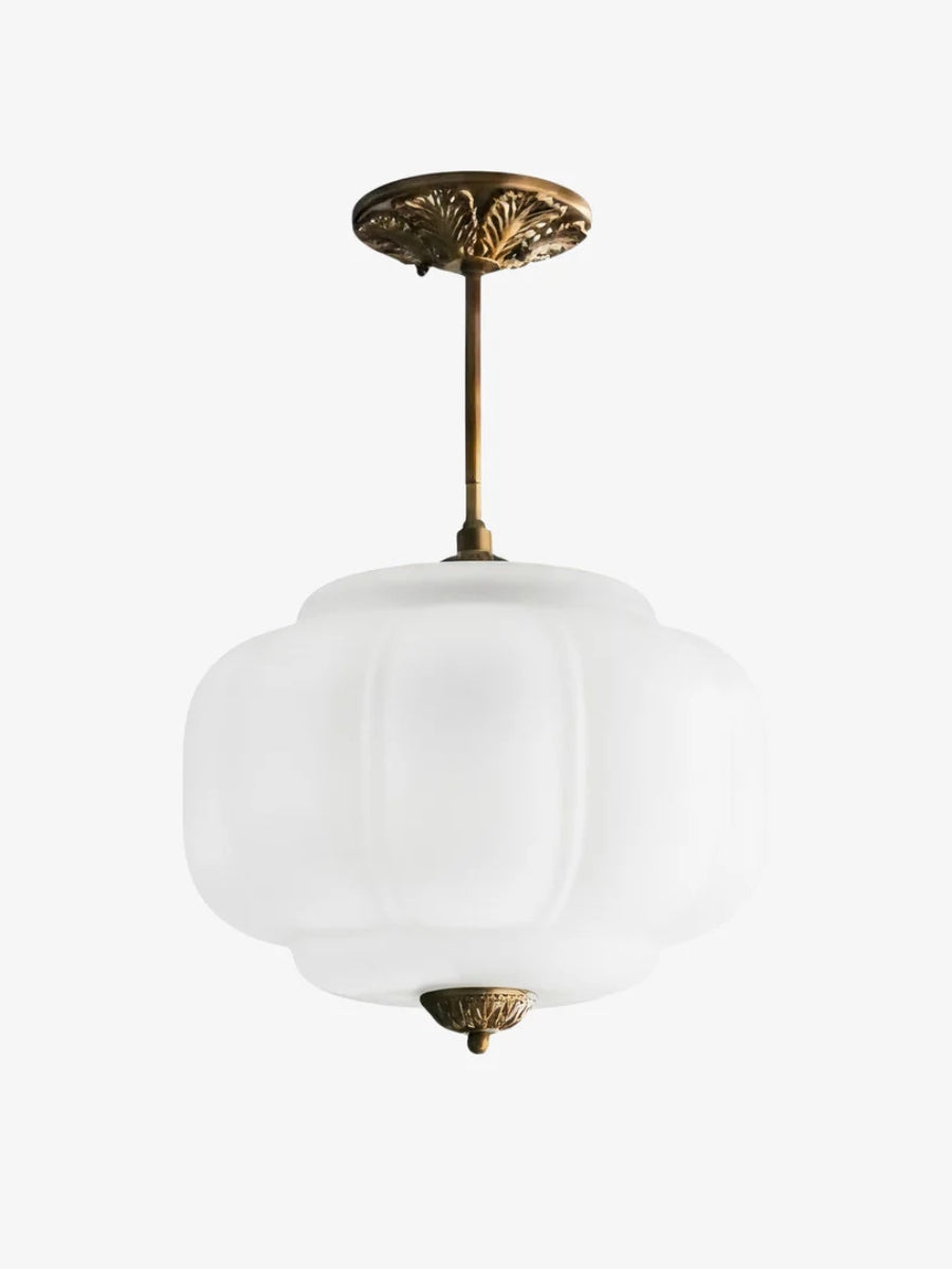 Ella Scallop Milk Glass Flush Mount Light