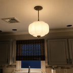 Ella Scallop Milk Glass Flush Mount Light