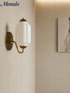 Ella Vintage Milk Glass Wall Sconce