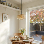 Riva Ribbed Glass Vintage Pendant Light