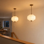 Ella Scallop Milk Glass Flush Mount Light