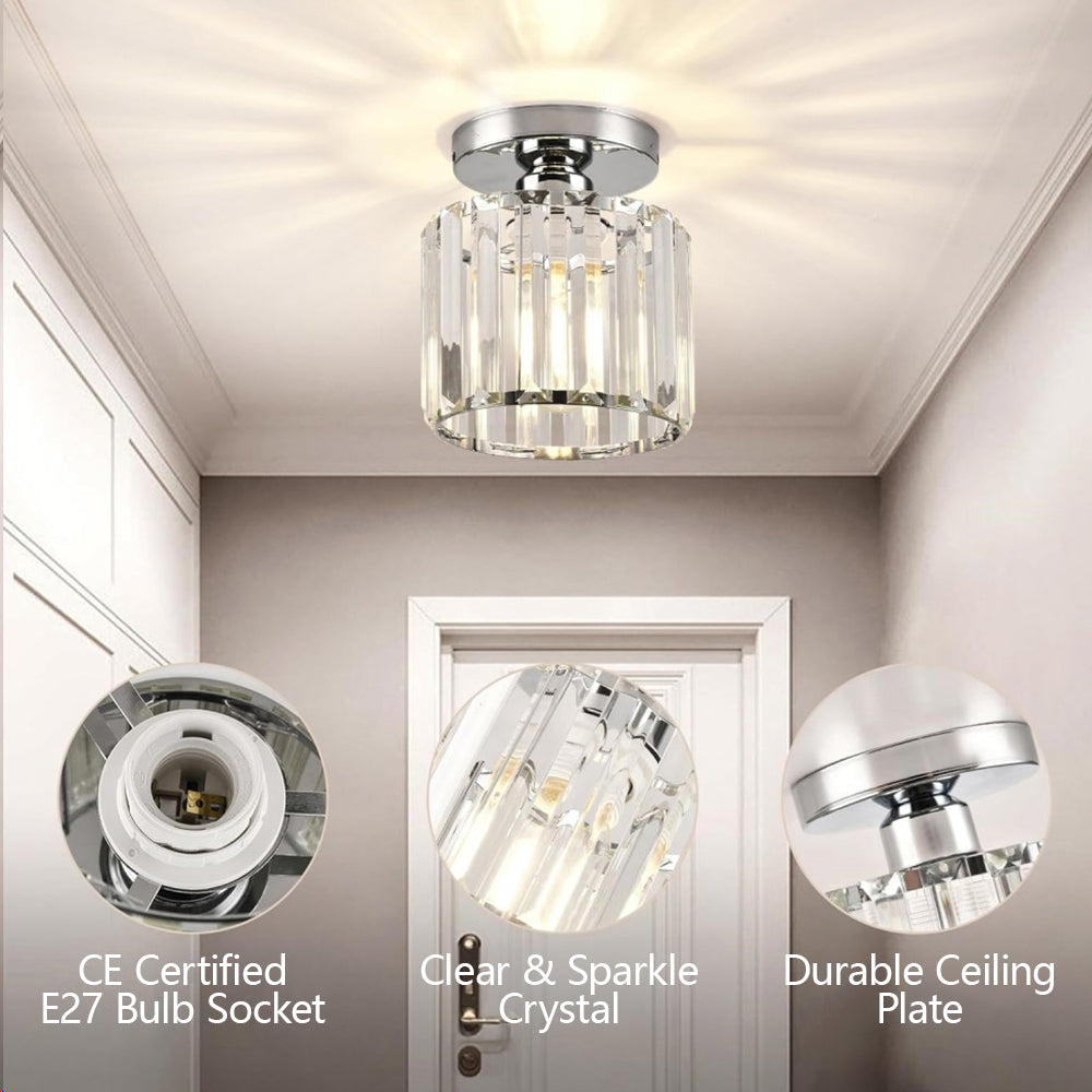 Lara Modern Crystal Flush Mount Ceiling Light