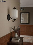 Ella Vintage Milk Glass Wall Sconce