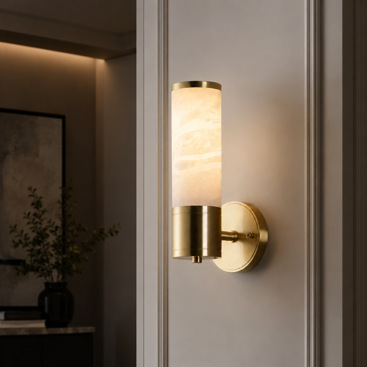Aurum Gold Marble Wall Light