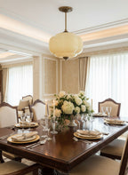 Ella Scallop Milk Glass Flush Mount Light