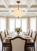 Ella Scallop Milk Glass Flush Mount Light