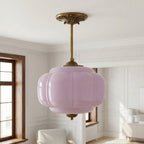 Ella Scallop Milk Glass Flush Mount Light