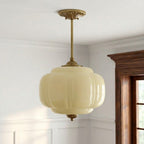 Ella Scallop Milk Glass Flush Mount Light