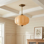 Ella Scallop Milk Glass Flush Mount Light