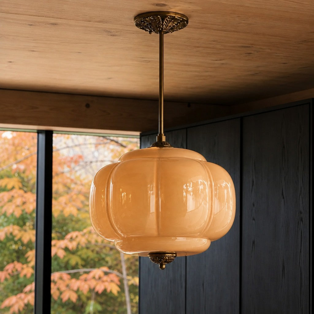Ella Scallop Milk Glass Flush Mount Light