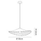 Maru Lotus Leaf Fabric Pendant Ceiling Lamp