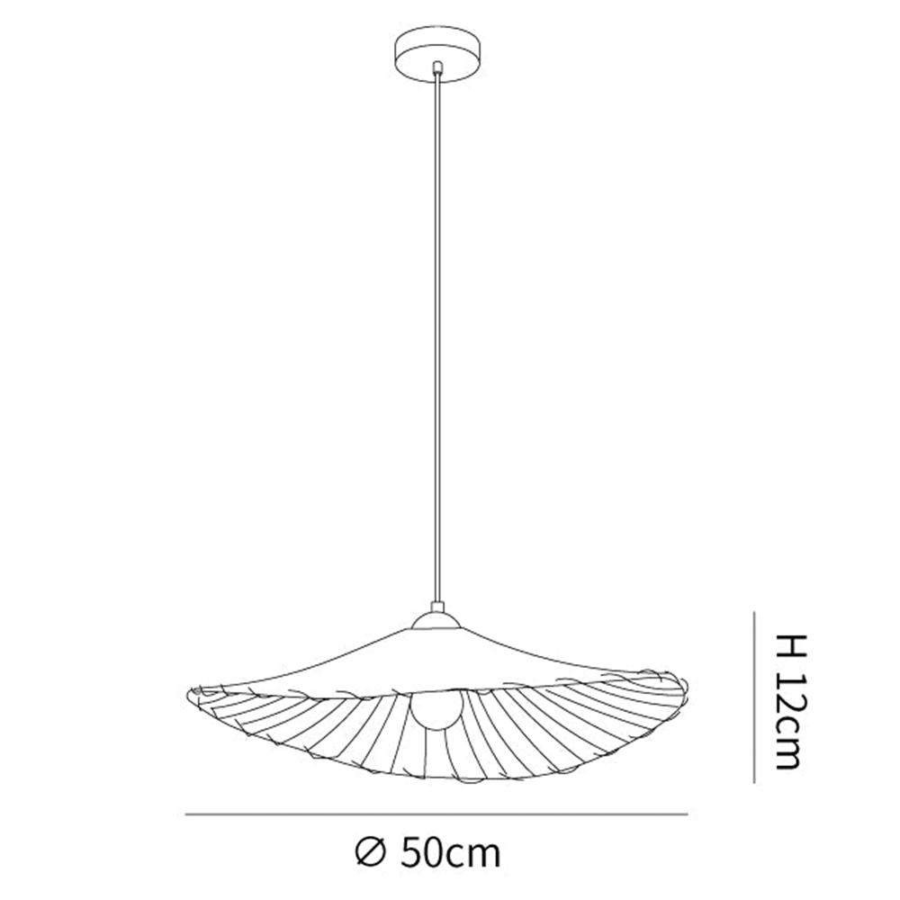 Maru Lotus Leaf Fabric Pendant Ceiling Lamp