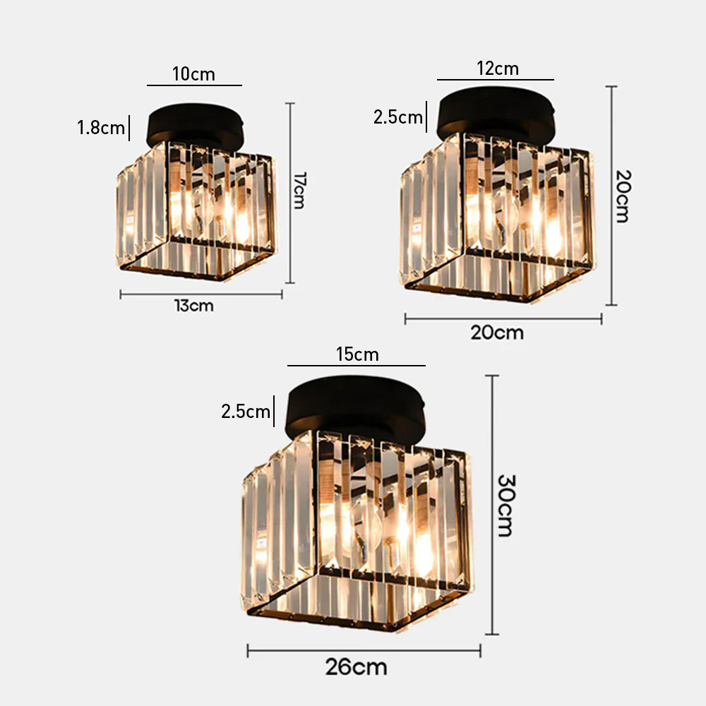 Lara Modern Crystal Flush Mount Ceiling Light